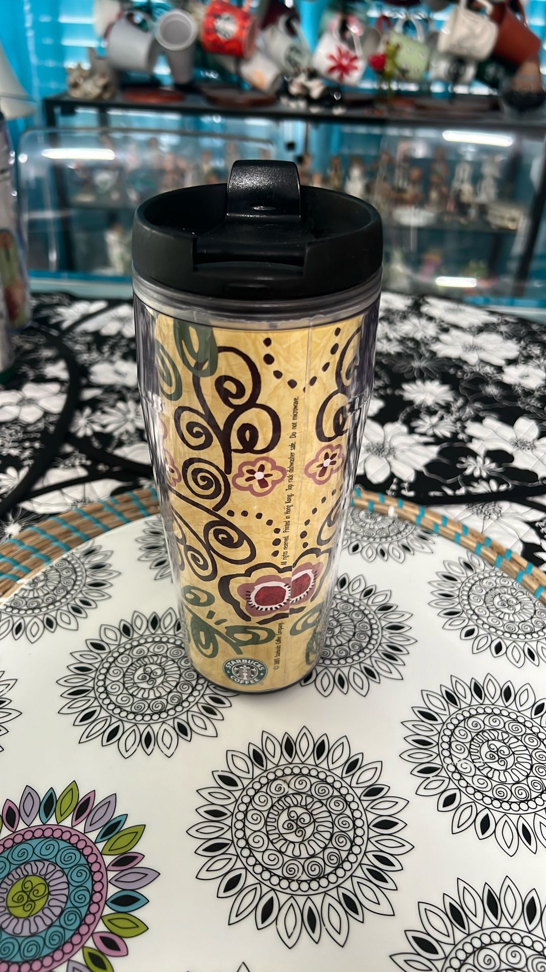 Starbucks Travel Cup. Cute Design. Nice Condition. Asking $11.