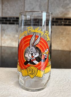 Vintage Bugs Bunny Birthday Glass