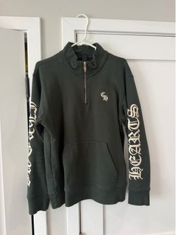 Chrome Hearts Script Embroidered Half Zip Sweatshirt
