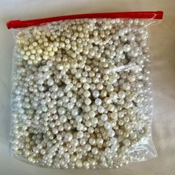 Pearl Plastic Bead Necklace Lot