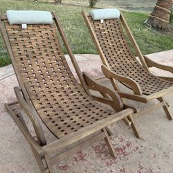 2 Wooden Chairs