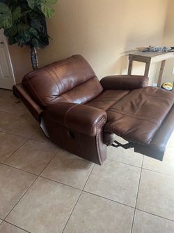 Reclining leather couches