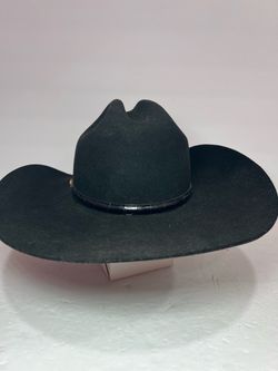 5X Twinstone Black Cattlemen JR Texas 4” Brim Made in USA Sz 6 3/4 Felt