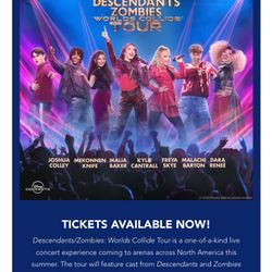 Disney Descendants/Zombies Tickets