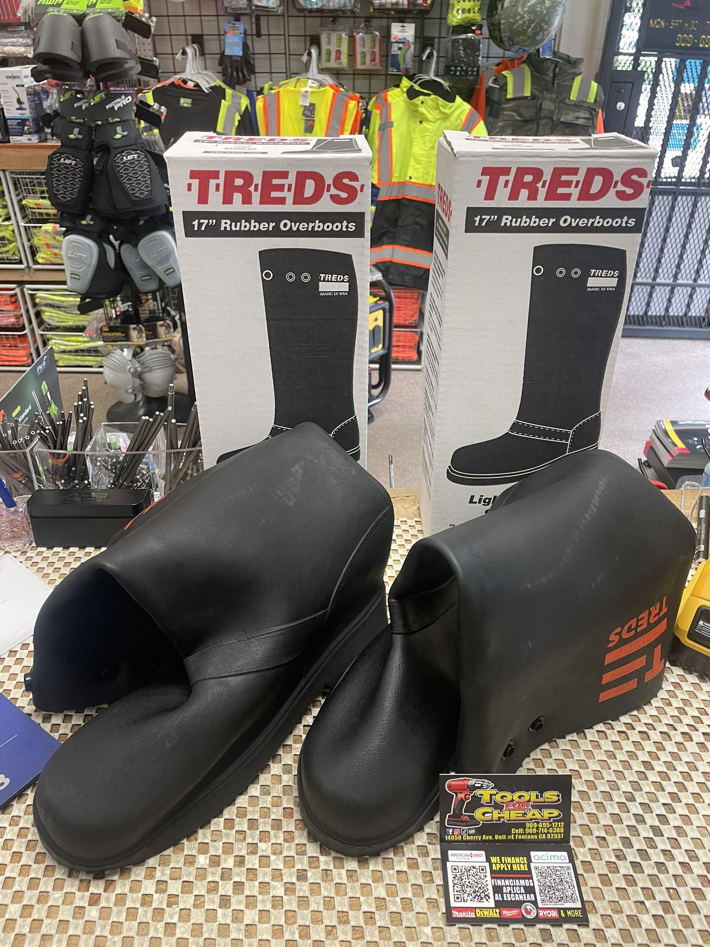 T-R-E-D-S  17” Rubber Overboots For Concrete ( BOOTS ONLY ) $79 EACH.  ( USA MADE )