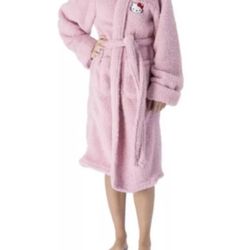 Hello Kitty Sherpa Lounge Robe Pink Special Edition Cozy One Size New 