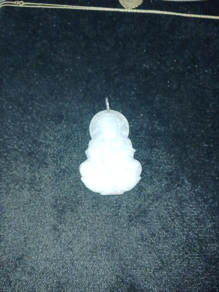 10kt Gold Jade Charm