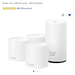 TP-Link - Deco AX5400 Wi-Fi 6 Indoor & Outdoor Whole House Mesh System (4-pack Deco XM73) - White - Brand New/Unopened