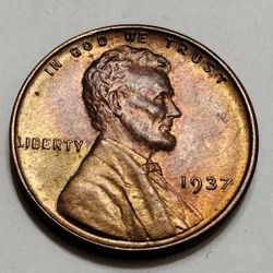 1937 Wheat Cent Penny / Uncirculated 