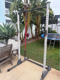 Squat rack, plates, mats