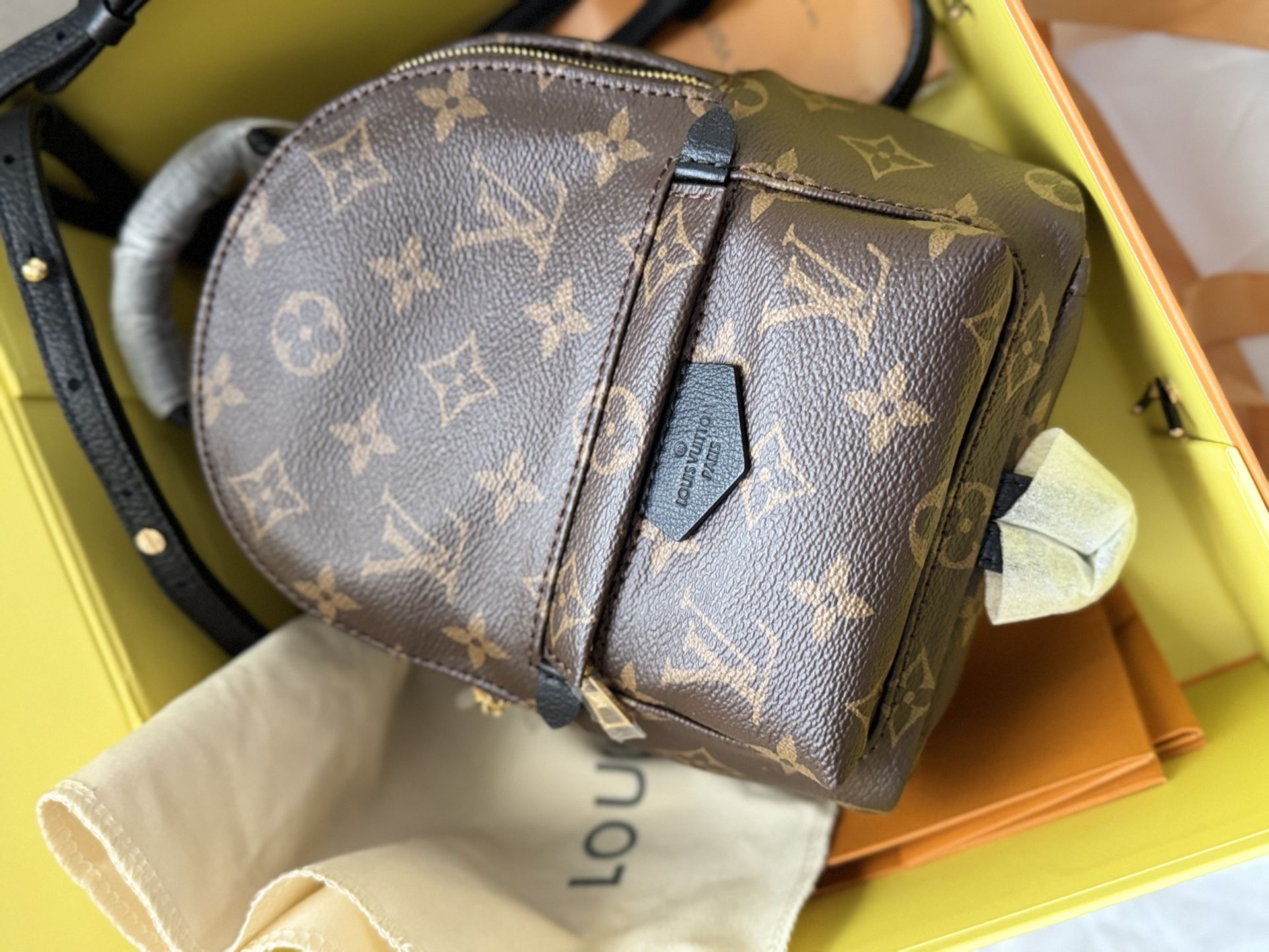 Luxury Monogram Mini Backpack – New, Premium Quality, NFC Chip