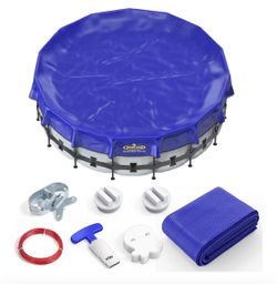 Heavy duty pool cover for Above Ground Pools - 30 28 24 21 18 15 ft Round Winter Pool Covers Storm