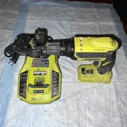 Ryobi Drill And Battery With Charger