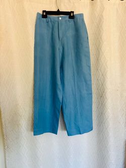 Light Blue Wide-Leg Trousers