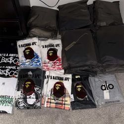 ALOCs/Bape/Essentials/Alo/Lululemon for sale DM me for more information