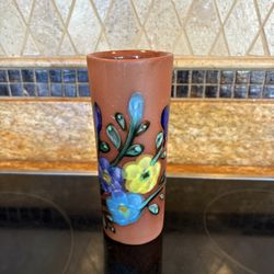 Vintage Hand Painted Mexican Vase