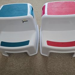Dreambaby 2-Up Step Stool for Kids and Toddlers (TWO AVAILABLE - 1 Aqua and 1 Pink)
