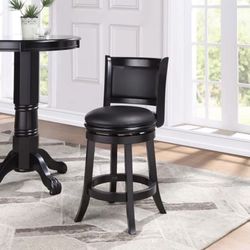 Boraam Augusta Counter Height Swivel Counter Stool in Black