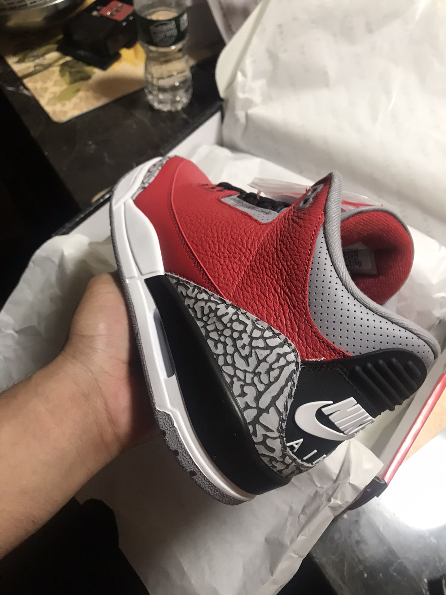 Jordan 3 red cements size 8.5 with receipt