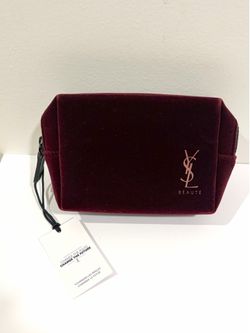 Brand New with Tag Yves Saint Laurent YSL Beauty Velvet Cosmetics Pouch Bag