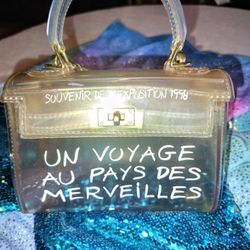 Used Kelly jelly Handbag transparent PVC medium crossbody bag