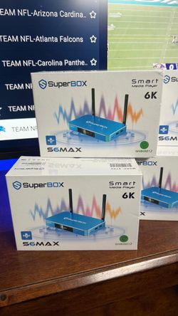 SuperBox S6 Max 6K Android Smart TV Box | Sports Movies TV | Voice Remote | No Monthly Fees