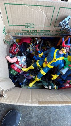 Box Of Vintage Action Figures Mixed Lot
