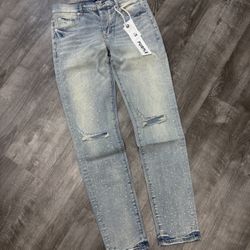 Purple Brand Rhinestone Jeans