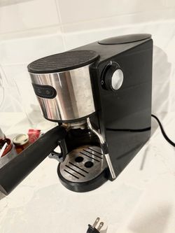 Willow & Everett Coffee Espresso Machine, Compact Espresso Machine for Coffee Grinds and Espresso Pods with Milk Frother and Steam Wand, Includes 5oz