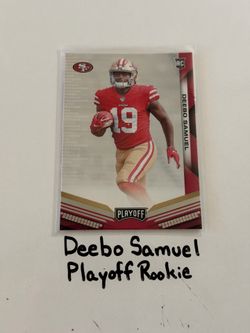 Deebo Samuel Washington Commanders WR Playoff Rookie Card.
