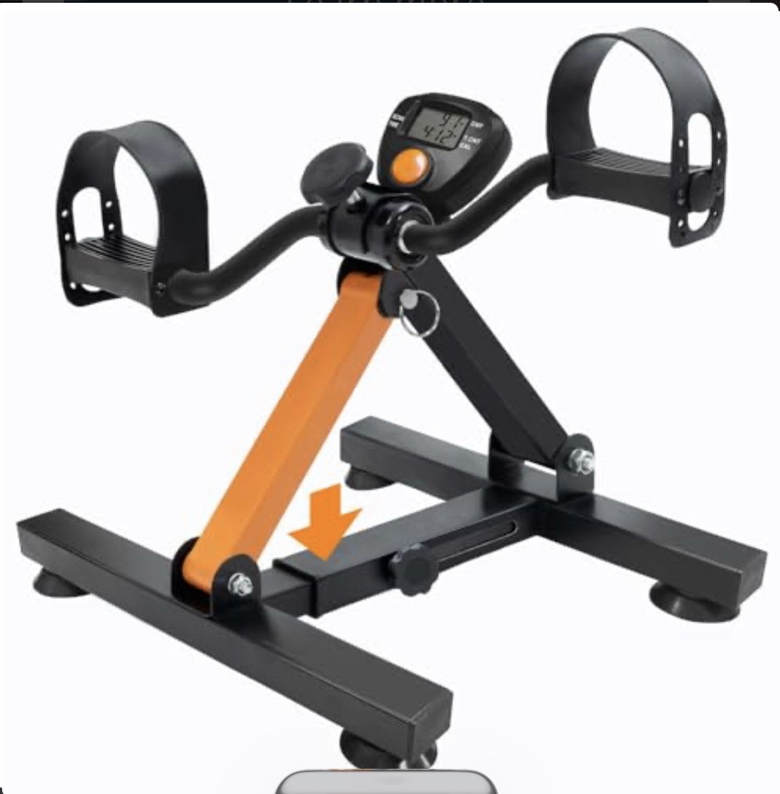 GOREDI Under Desk Exercise Bike, Pedal Exerciser with Adjustable Heights, Foldable Cycle Bike for Office, Stable Suction Cups Peddler Exerciser for Se