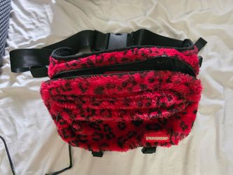 Sprayground Red Black Unisex Fanny Pack, Hip Bag