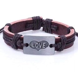 Love leather bracelet