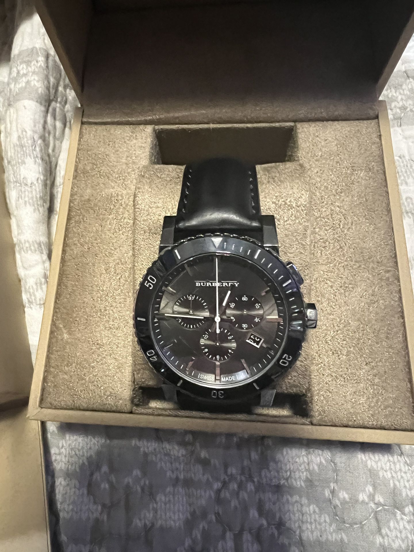 Burberry Chronograph Date Designer Sport Watch, Reloj