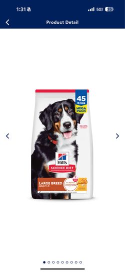 Hills science diet dog food  45lbs