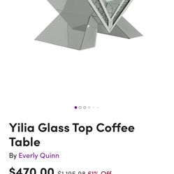 Glass Top Coffee Table 