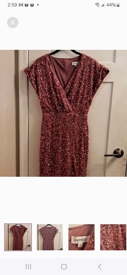 Faeriesty Sequin Full Length Gown - Size Small