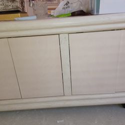 Dining room table.
 With 6 chairs and hutch.