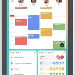 Cozyla Digital Calendar+ 2: 24 inch Wall Planner Touch Screen Chore Chart Customize Dashboard Smart Electronic Calendar for Family Schedules Meal Plan