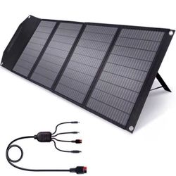Upgraded 100WFoldable Solar Panel with Kickstand, Parallel Supported, ETFE Technology, USB-C, Portable Solar Panel Compatible with Jackery/Flashfish/