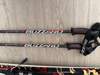Blizzard Big Akira Skis 171cm with Marker Bindings - Poles & Ski Bag Included