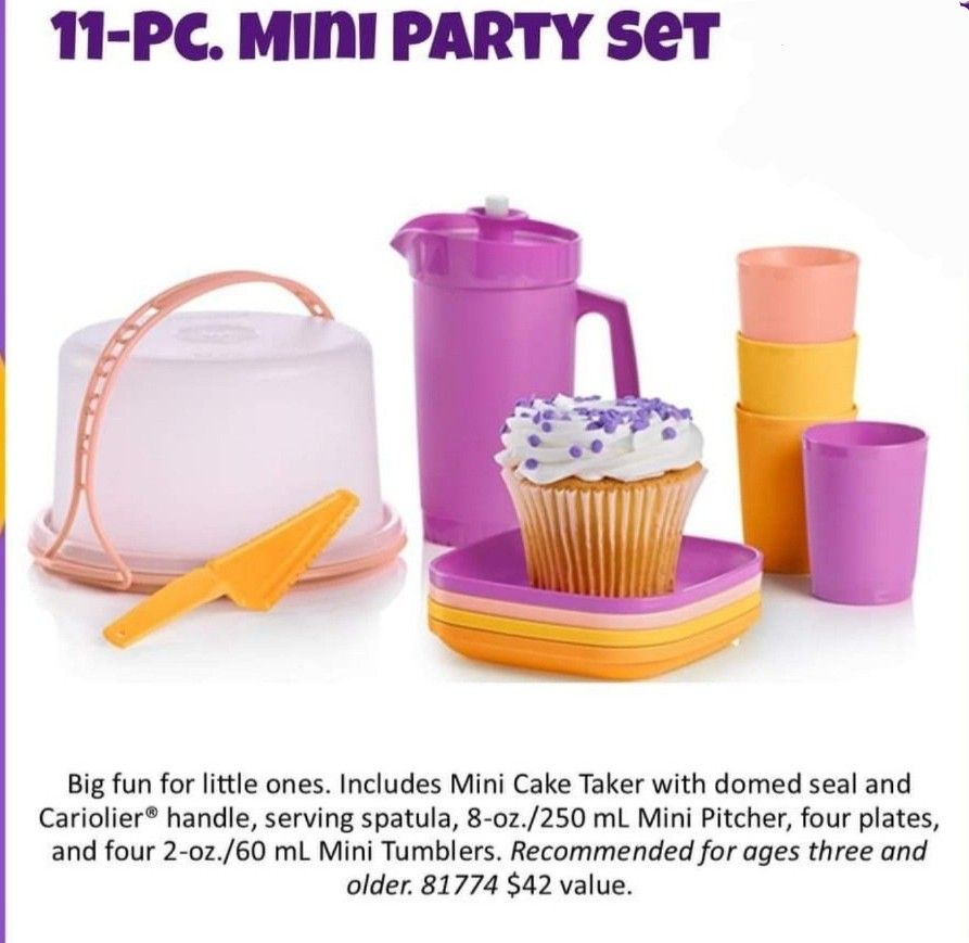 Tupperware Mini Party Play Set , 11pc Set