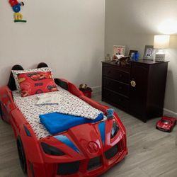 Kids Car Bed With Cabinet