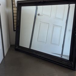 Large Wooden Framed Mirror