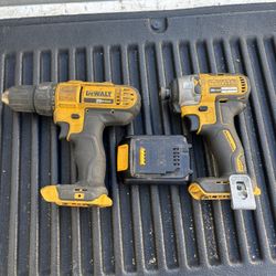 dewalt drill and impact set
