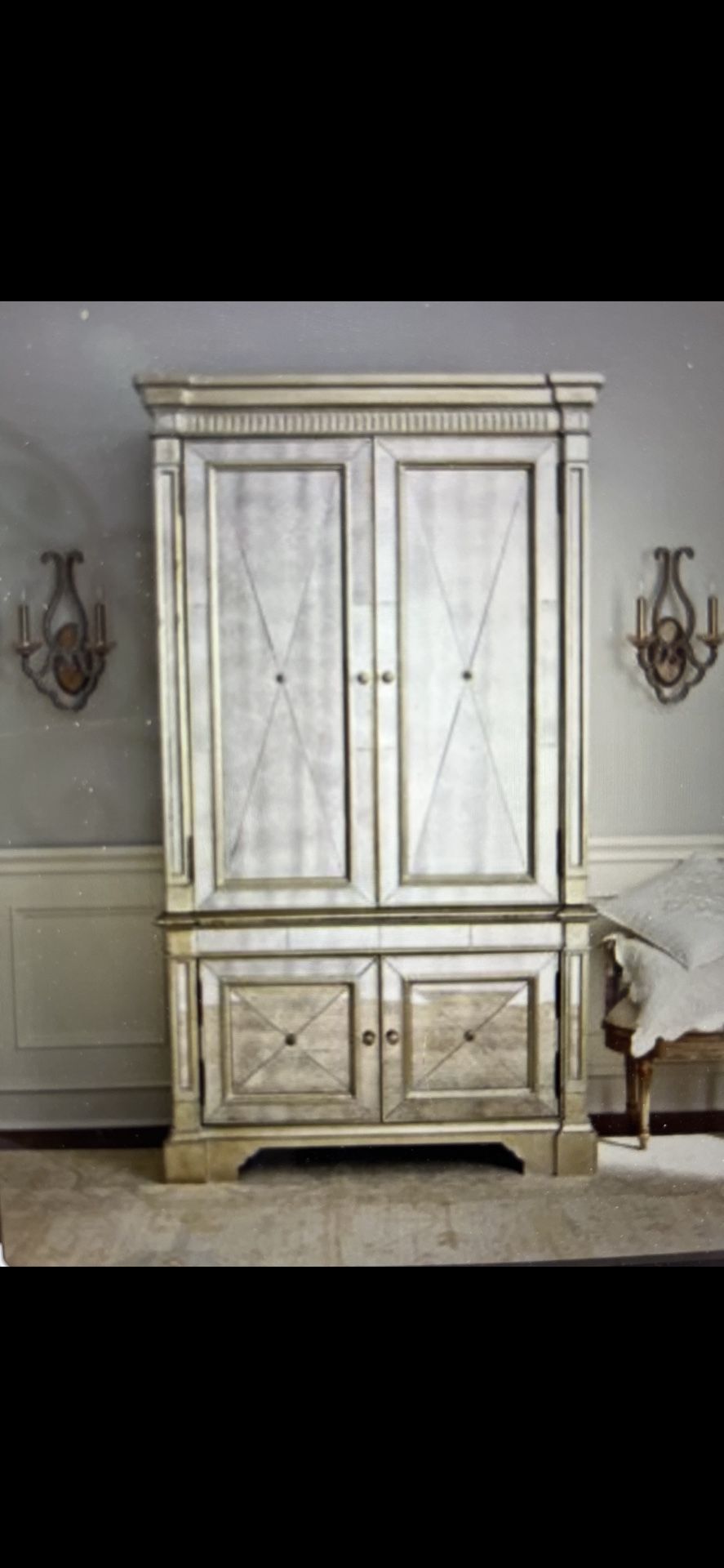 Gold Leaf Armoire Neiman Marcus