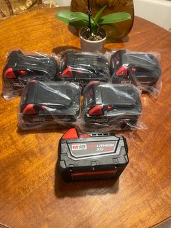 New  Milwaukee Batteries M18 XC 5.0 $70 Each Cada Una