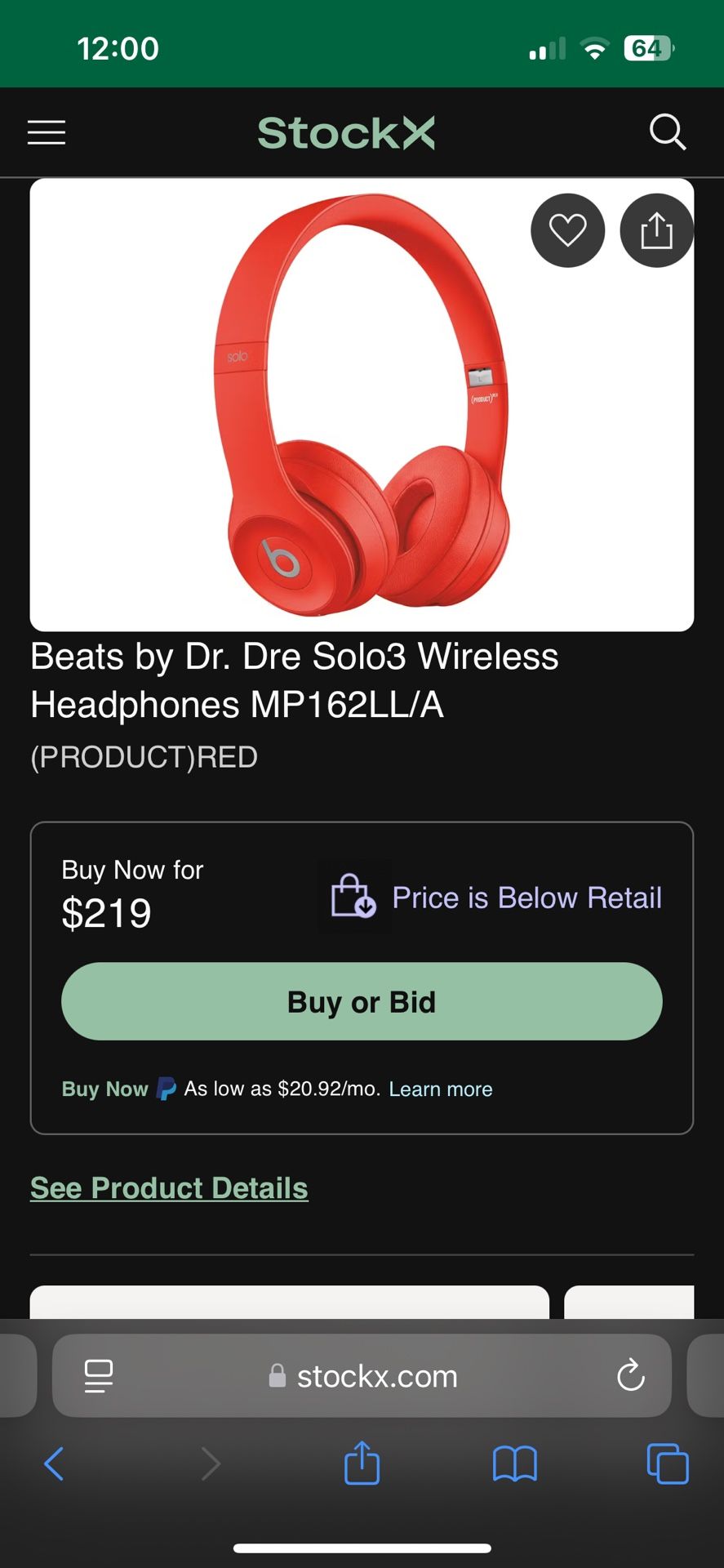 Beats Solo 3 Red