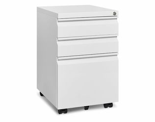 3 Drawer File Cabinet for Home Office, Under Desk Mobile Filing Cabinet