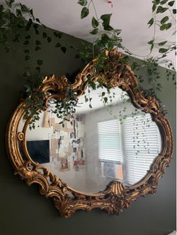 Large gold antique mirror